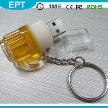 Пластичный масляный бутылок Брелок форма USB флэш-накопитель для подарок